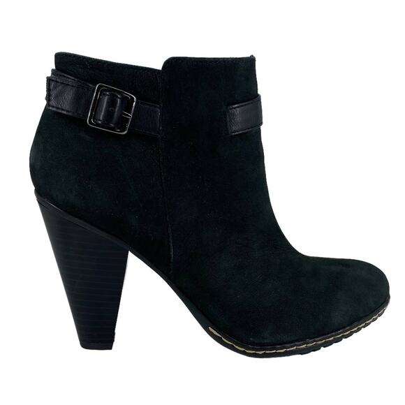 EURO Soft by SOFFT Sz 9 Serafina Black Ankle Boots Heel Side Zip Leather Comfy - Picture 14 of 16